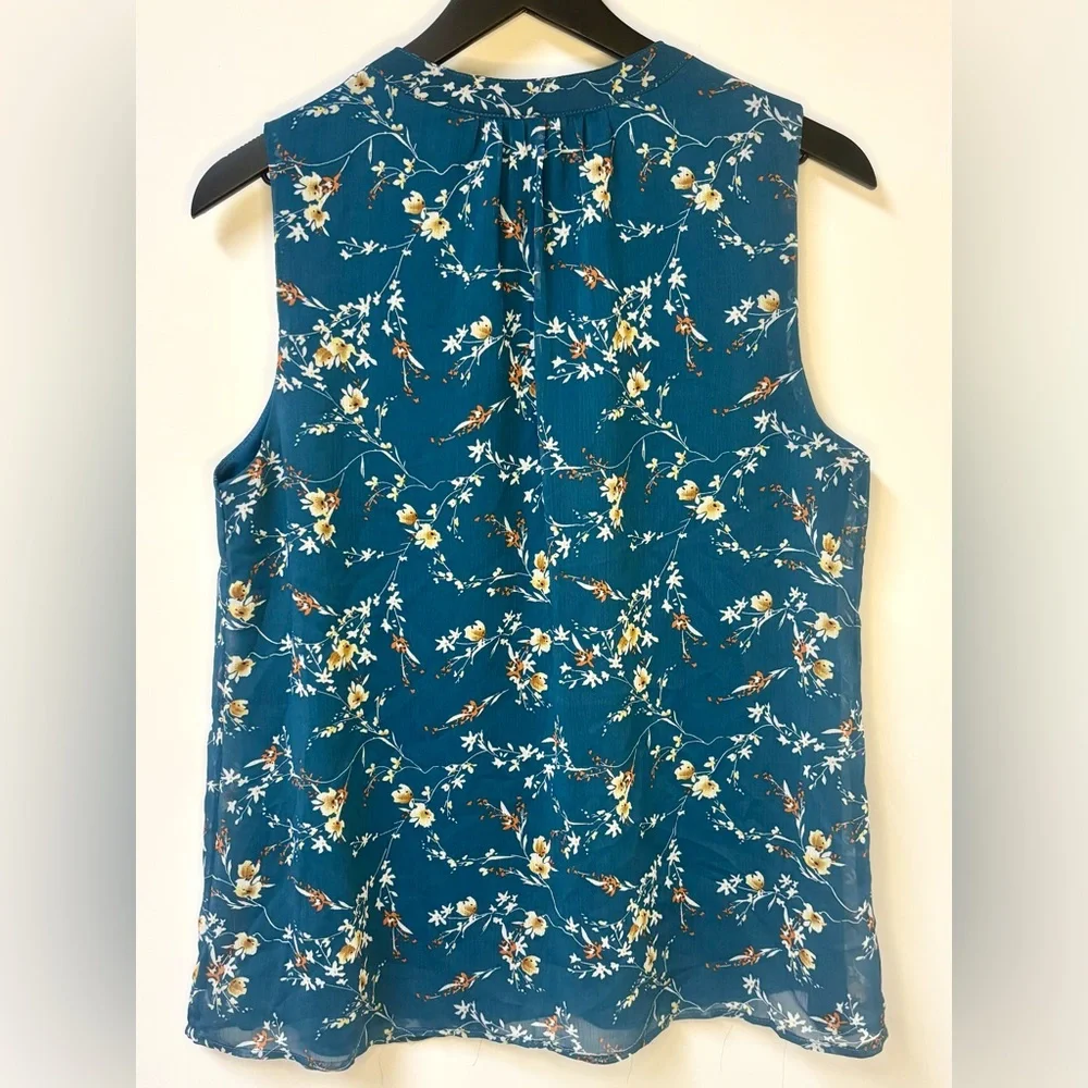 Papermoon Teal Floral Blouse -NWT - Picture 2 of 6